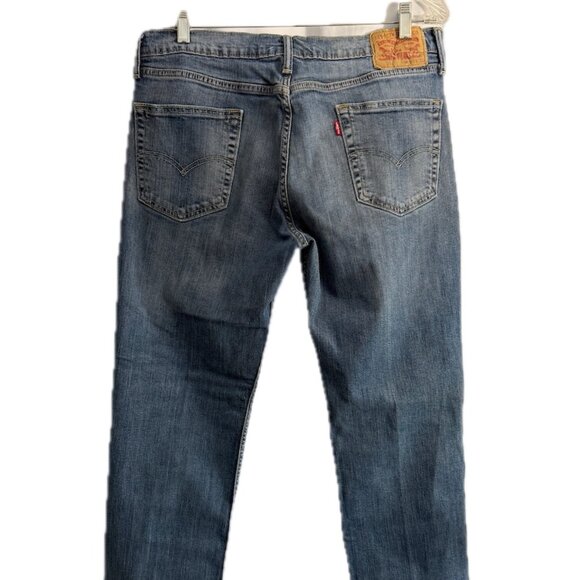 Levis 514 Classic Straight Fit Blue Jeans with zipper fly 34x30 - Picture 2 of 5